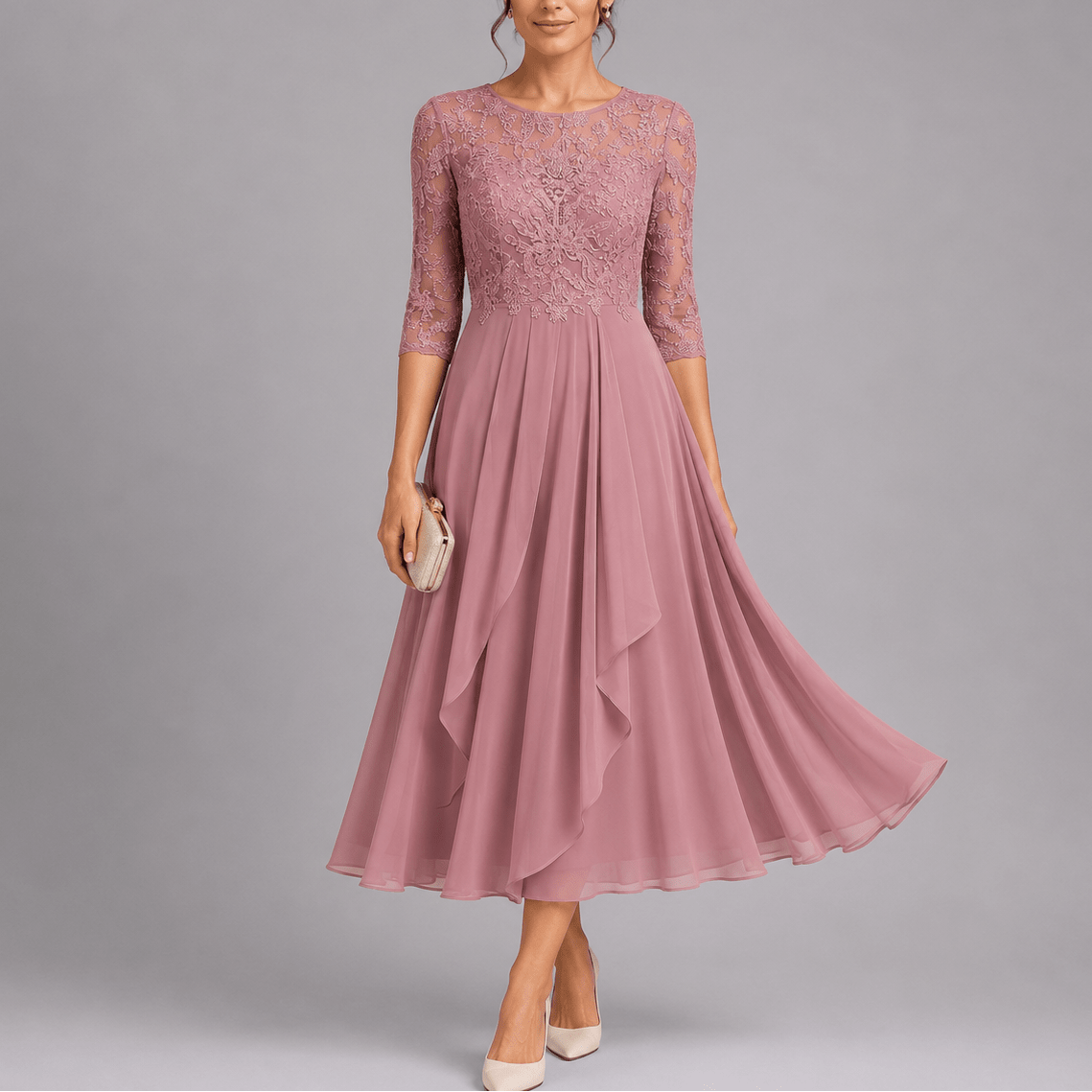 Vestido Midi Feminino Celine