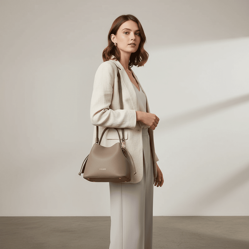 Bolsa Bucket Feminina Bege