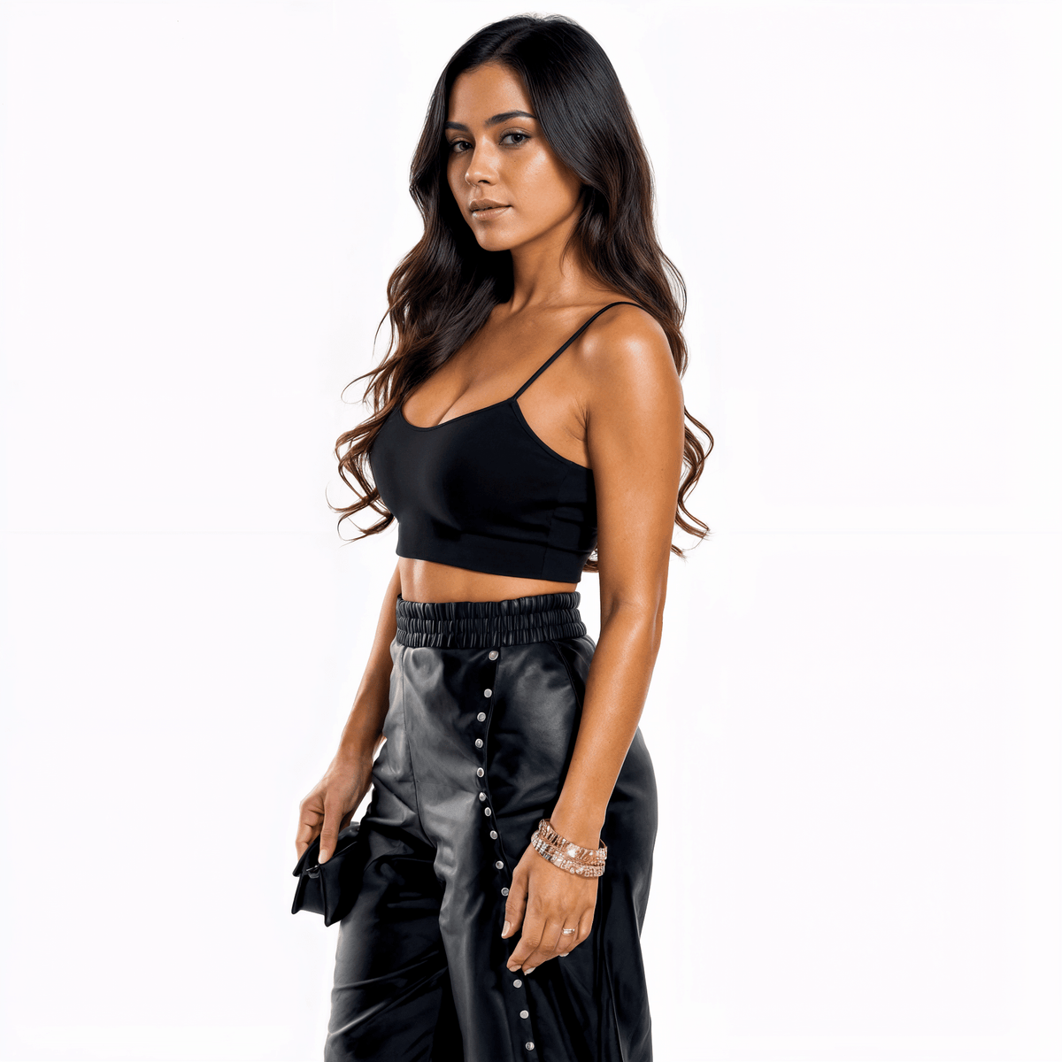Calça Feminina de Couro Sophi Largas