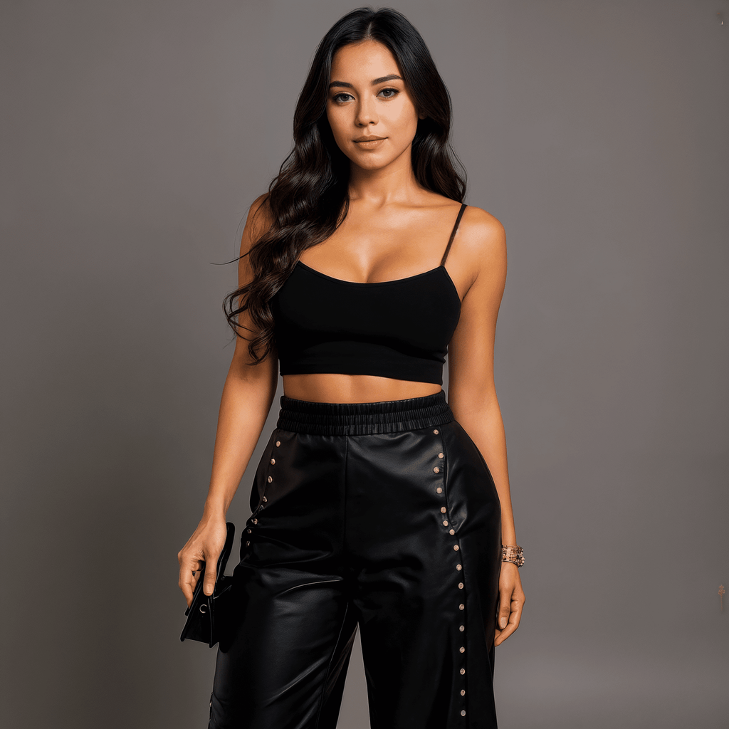 Calça Feminina de Couro Sophi Largas