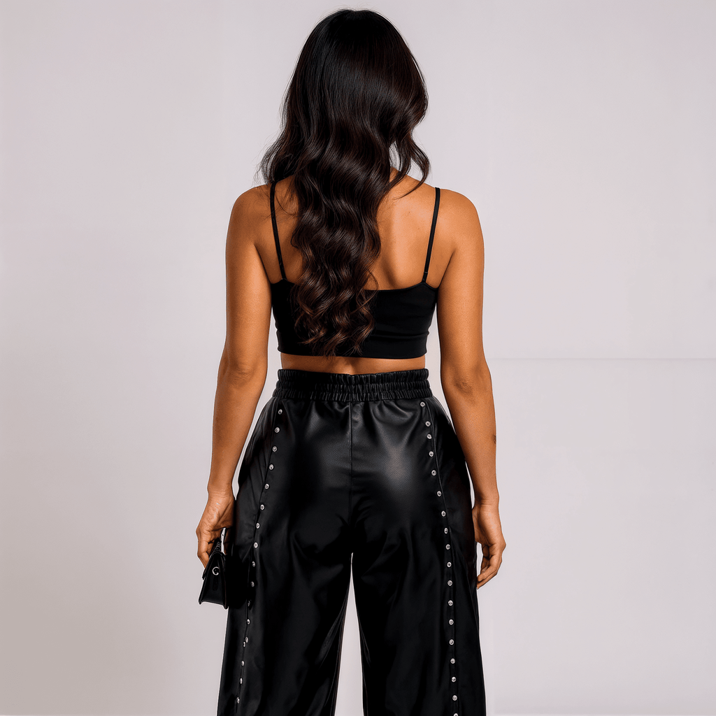 Calça Feminina de Couro Sophi Largas