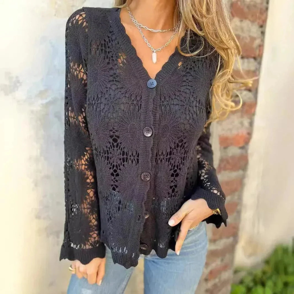 Camisa Feminina de Renda