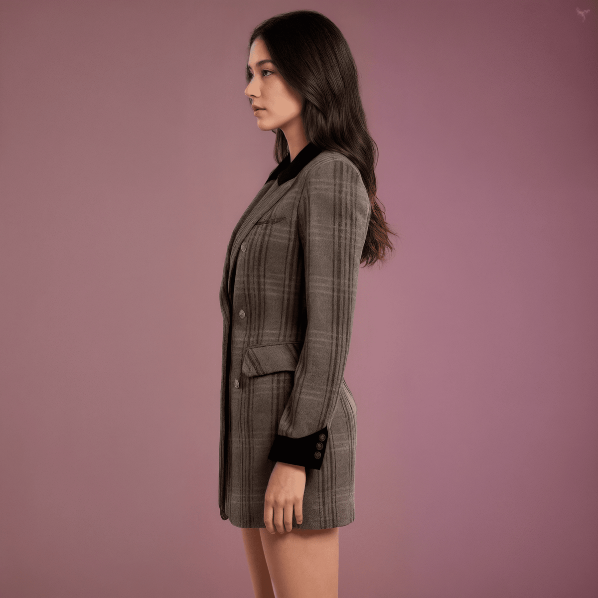 Casaco Xadrez Feminino Isadora