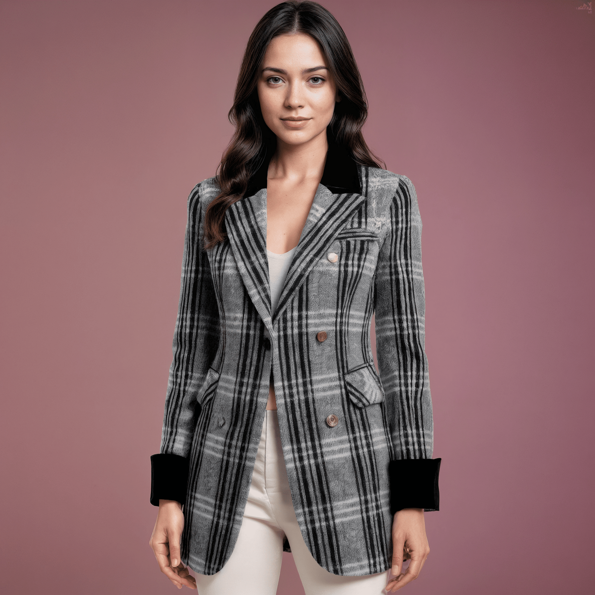Casaco Xadrez Feminino Isadora