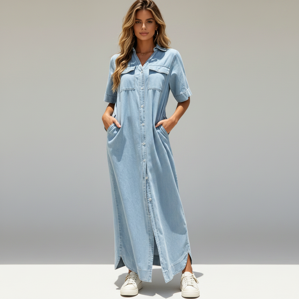 Vestido Jeans Feminino Amélie