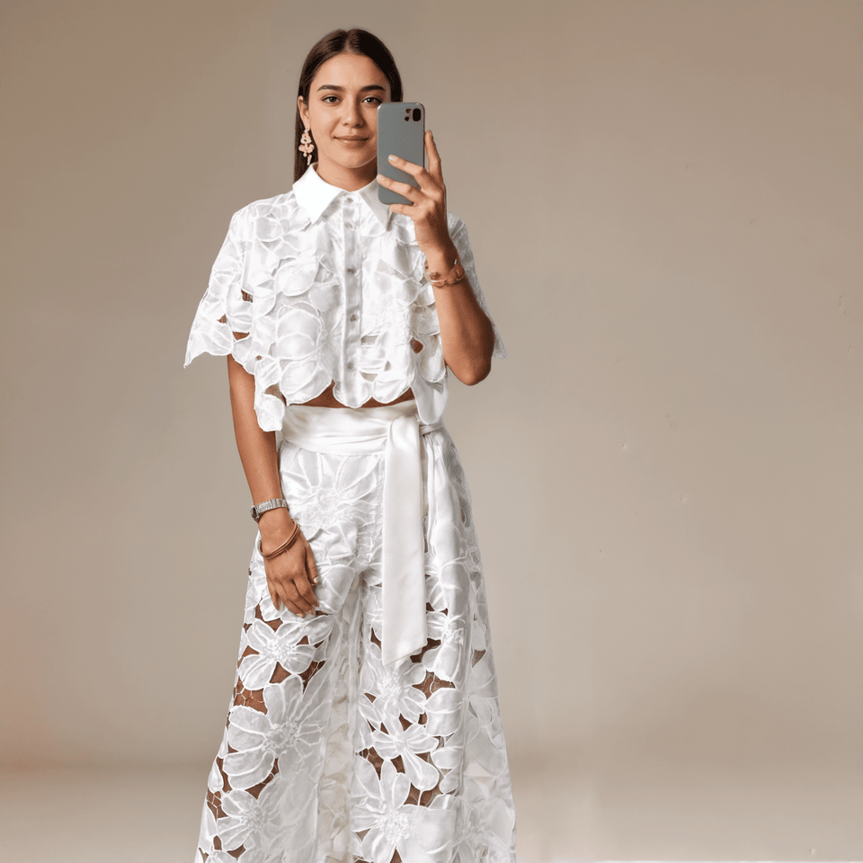 Conjunto Feminino de Renda Pluzi