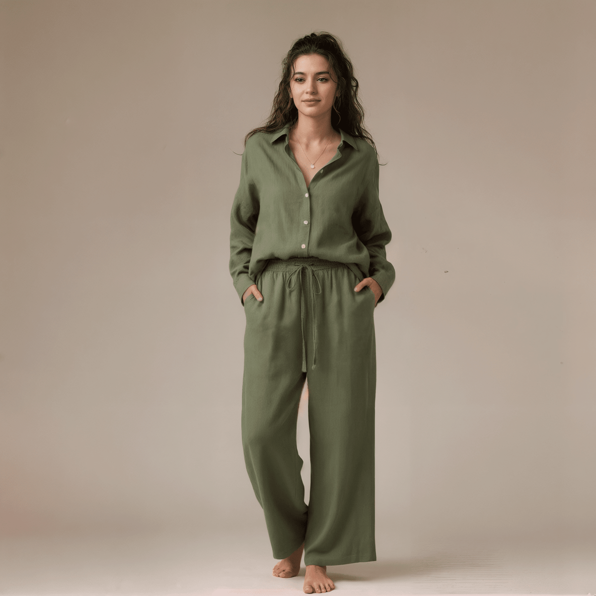 Conjunto Feminino Linho Retrô