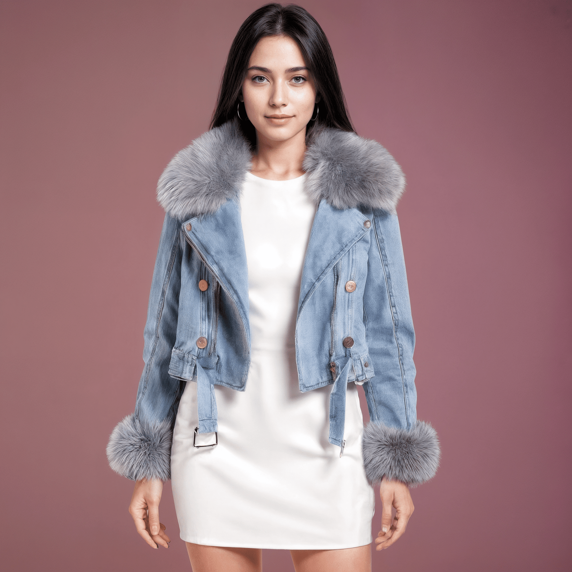 Jaqueta Jeans Feminina Alana