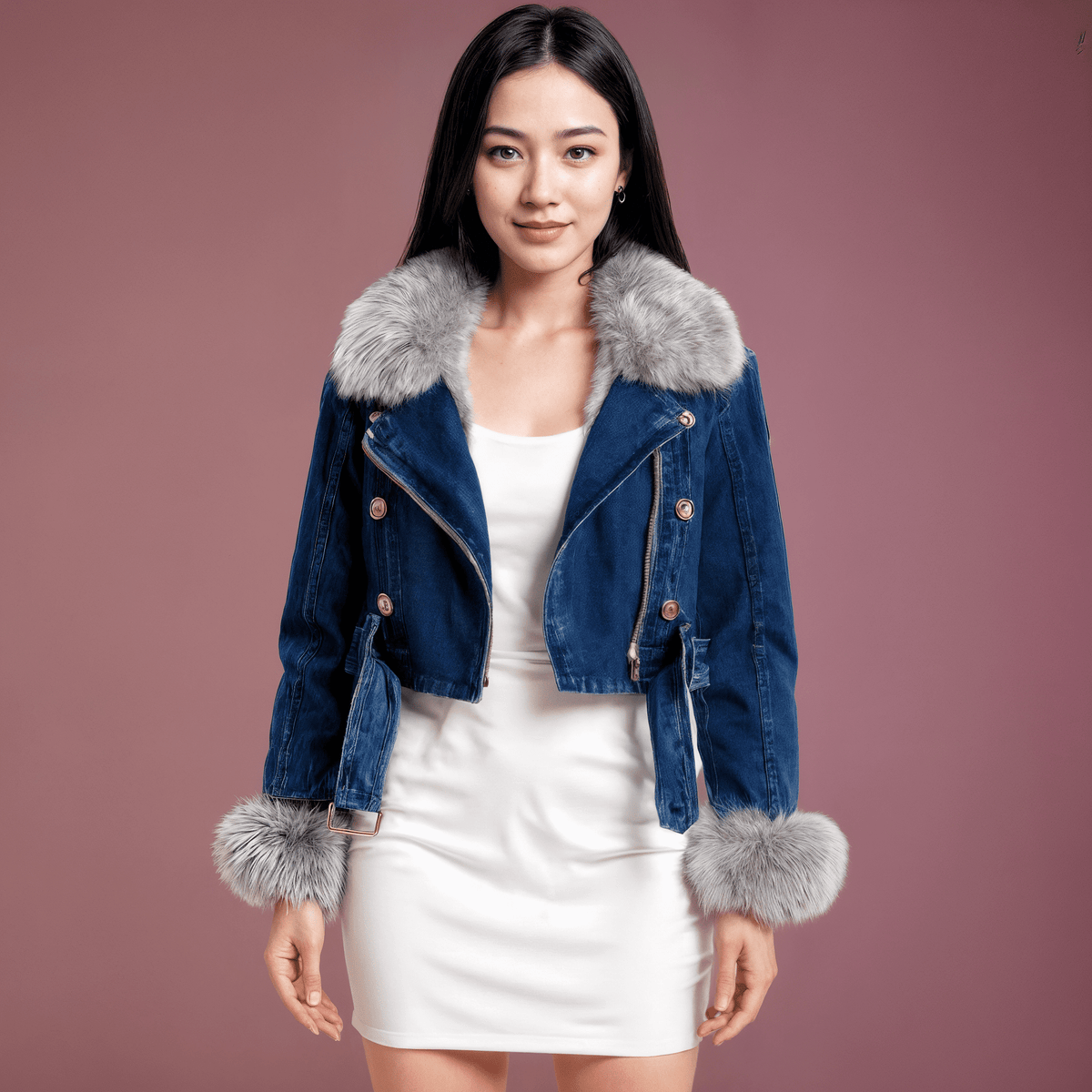 Jaqueta Jeans Feminina Alana