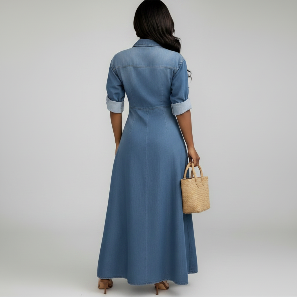 Vestido Jeans Feminino Valentina