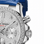 Relógio Pagani Design  Feminino Cronógrafo com Safira e Cristais Blue