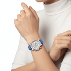 Relógio Pagani Design  Feminino Cronógrafo com Safira e Cristais Blue
