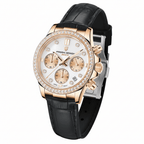 Relógio Pagani Design  Feminino Cronógrafo com Safira e Cristais Gold Black