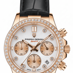 Relógio Pagani Design  Feminino Cronógrafo com Safira e Cristais Gold Black