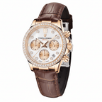 Relógio Pagani Design  Feminino Cronógrafo com Safira e Cristais Gold