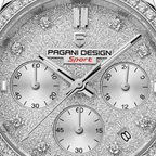 Relógio Pagani Design  Feminino Cronógrafo com Safira e Cristais Green