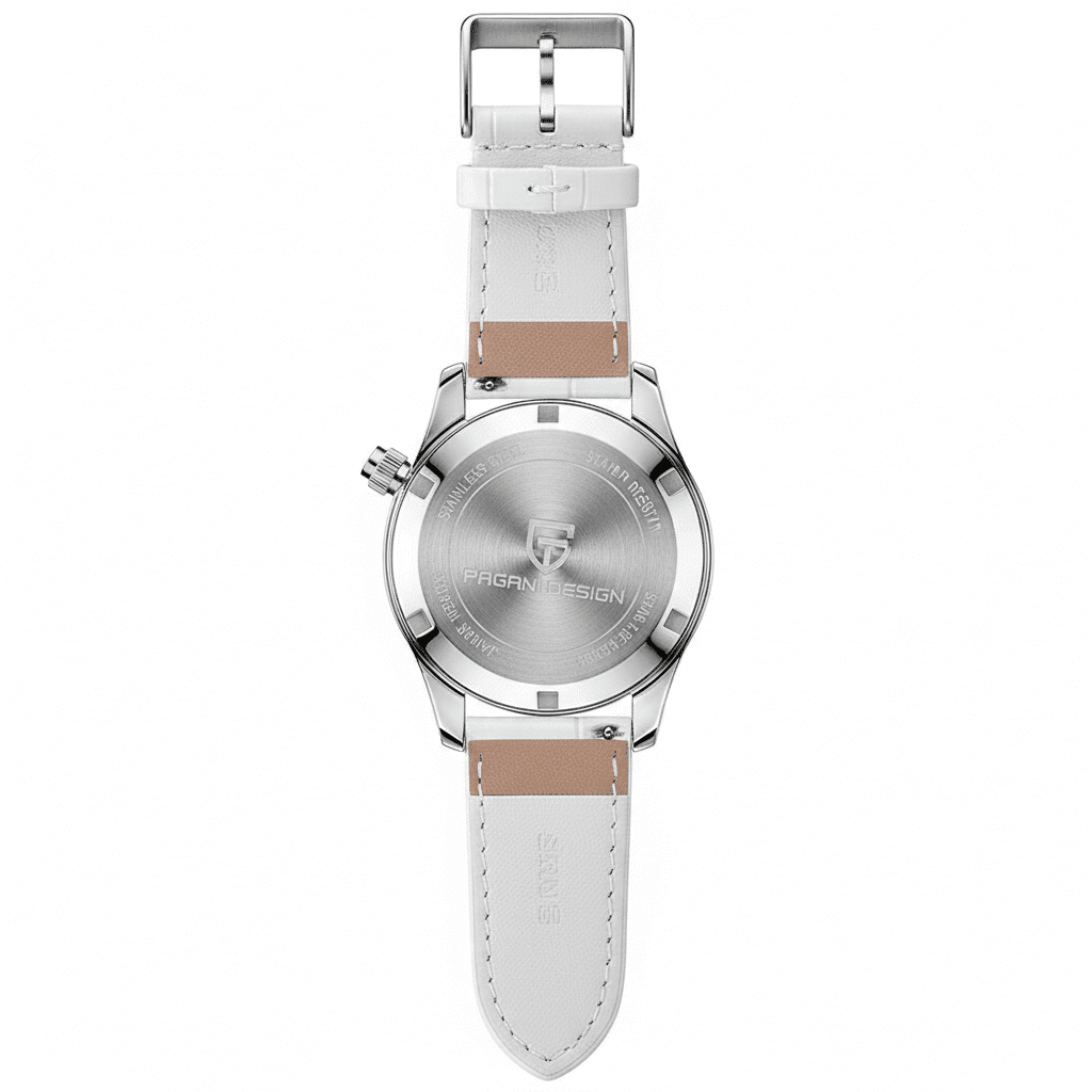 Relógio Pagani Design  Feminino Cronógrafo com Safira e Cristais white