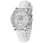 Relógio Pagani Design  Feminino Cronógrafo com Safira e Cristais white