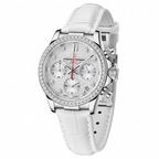 Relógio Pagani Design  Feminino Cronógrafo com Safira e Cristais white
