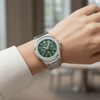 Relógio Pagani Design Feminino Fase da Lua e Safira Green
