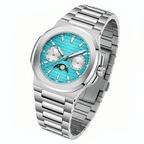 Relógio Pagani Design Feminino Fase da Lua e Safira Ice Blue