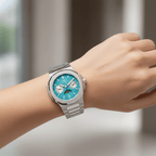 Relógio Pagani Design Feminino Fase da Lua e Safira Ice Blue