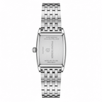 Relógio Pagani Design Feminino Retangular Safira e Cristais Silver Black