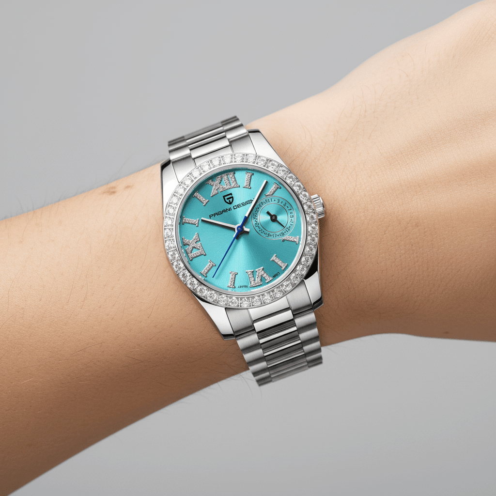 Relógio Pagani Design Feminino Safira Blue