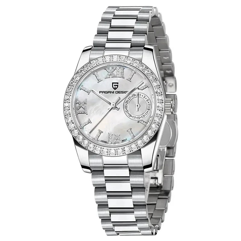 Relógio Pagani Design Feminino Safira White