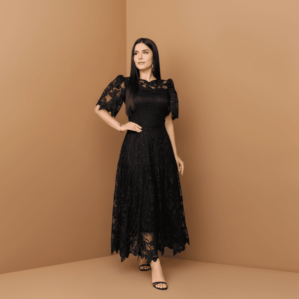 Vestido Feminino de Renda Anaju