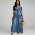 Vestido Jeans Feminino Valentina