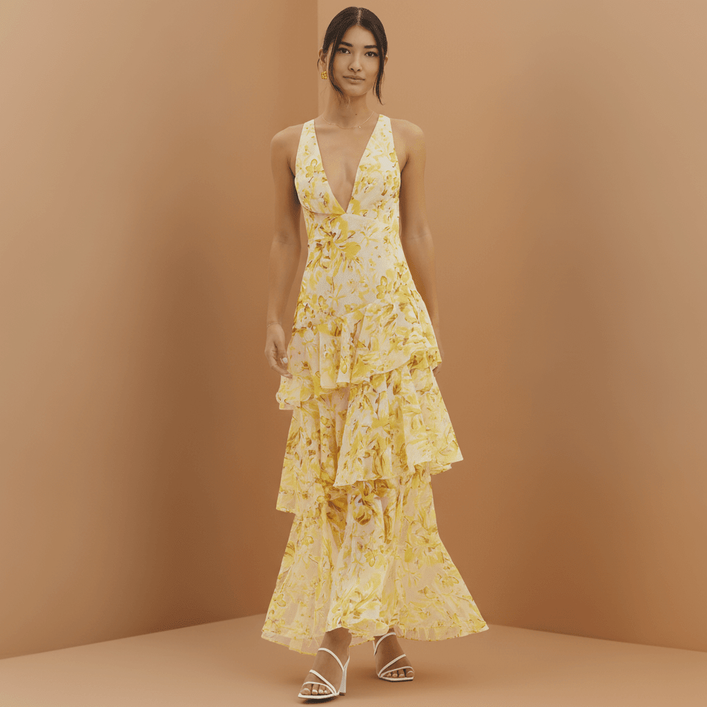 Vestido Longo Feminino Leve e Fluido