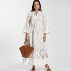 Vestido Feminino Longo Bordado Aurora